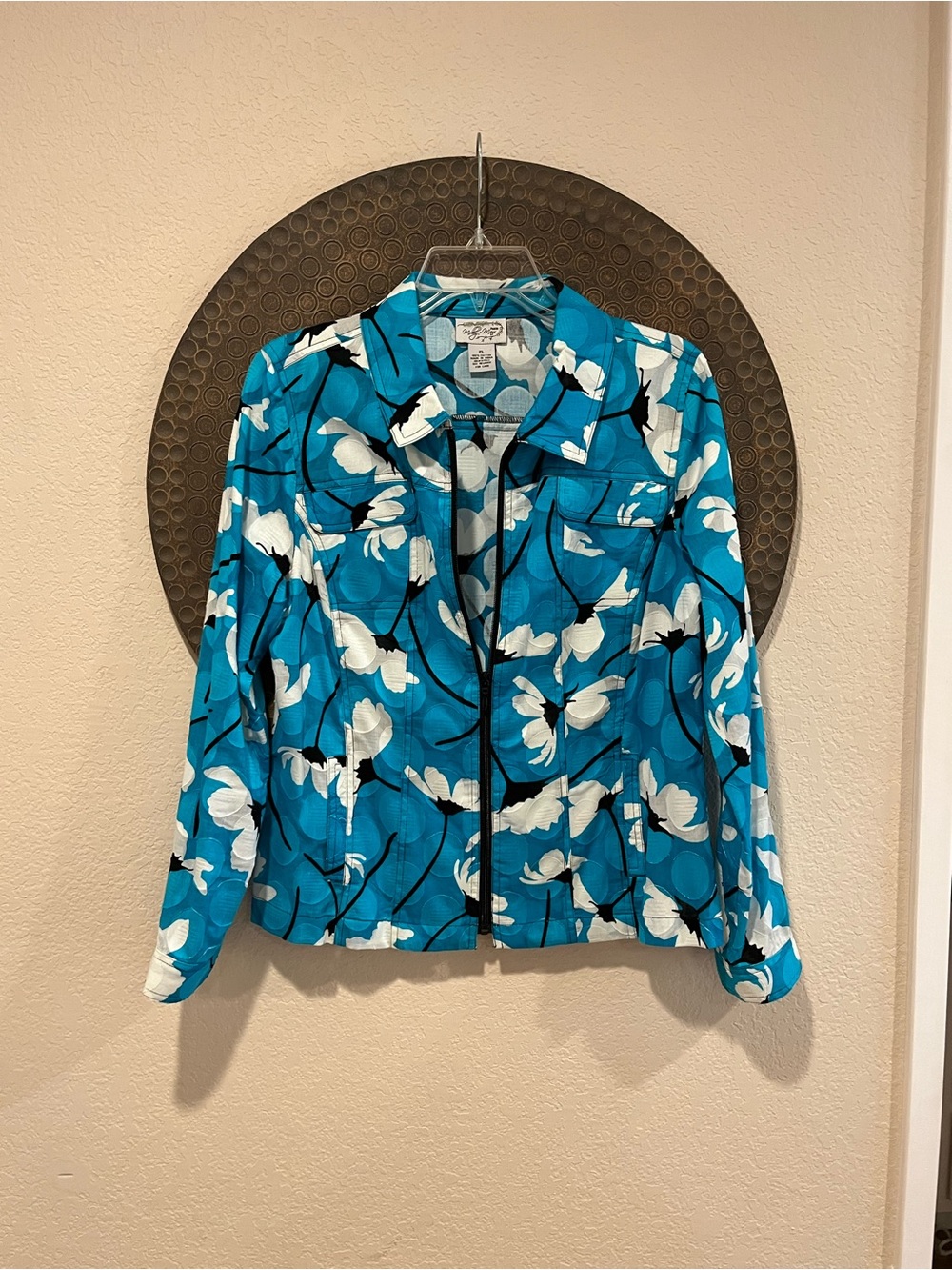 Molly & Maxx Floral Zip Front Jacket